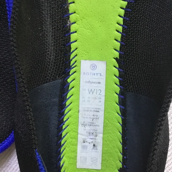 Rothy’s Flats Round Toe Solid Black Size 12W - Picture 9 of 11